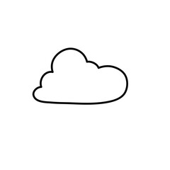 Clouds line art icon