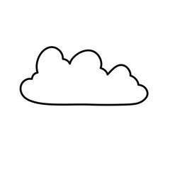 Clouds line art icon