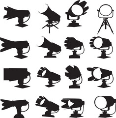 Studio Lights Abstract Silhouette Vector Graphics Pack