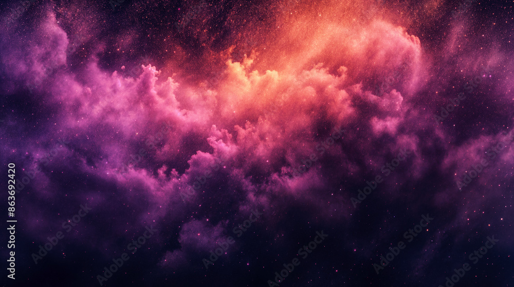 Aufkleber abstract cosmic scene with colorful clouds and starry sky.. high quality photo.