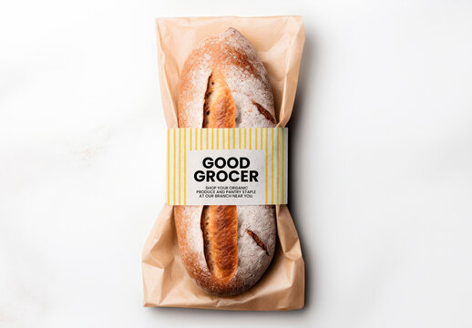Bread Bag Label Mockup With Generative AI