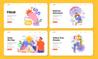 YOLO concept Flat Vector illustration.