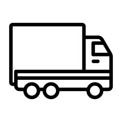 Truck Vector Line Icon Design