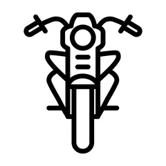 Motorcycle Vector Line Icon Design