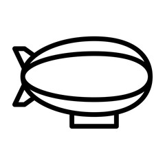 Zeppelin Vector Line Icon Design © Muhammad Rizwan