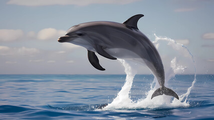 Fototapeta premium A dancing dolphin