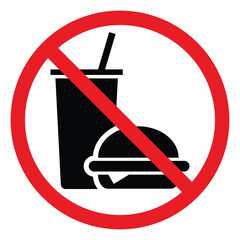 No food and drink allowed icon. EPS Vector and SVG File
