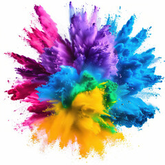 Fototapeta premium Powder color splash isolated on white background.