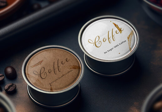 Coffee Capsule Mockup With Generative AI
