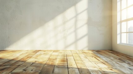 Window light shadow on wall. Interior background illustration generated by ai