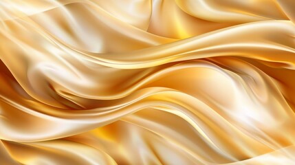 Obraz premium Golden satin fabric texture with elegant waves