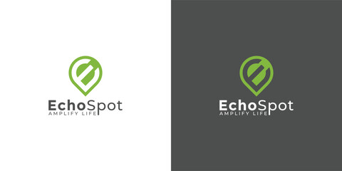 Let Your Brand Echo: E Logo with Location - Echo Spot E Logo