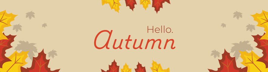Autumn Vector Illustration vector Background with leaves