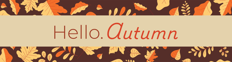 Autumn Vector Illustration vector Background with leaves