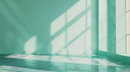 Window light shadow on wall. Interior background illustration generated by ai
