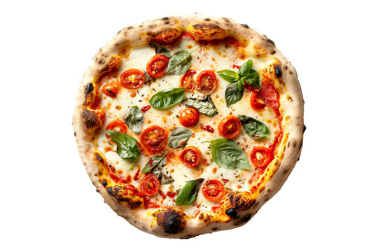 Delicious Italian pizza topped with mushrooms, bell peppers, and spinach, perfect for a healthy meal.