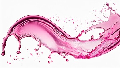 pink water wave flow with splatters