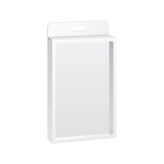 White product package box with a window. Vector