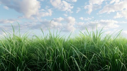 Obraz premium Grass background front view illustration generated by ai