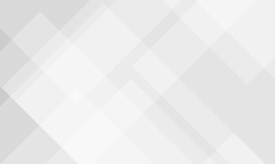 Abstract white and gray background with square white light background. Seamless white geometric glossy vector background. Abstract white and gray square technology poster, cover, banner background.