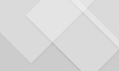 Fototapeta premium White and grey abstract technology banner design. Business concept geometric white and gray squares Pattern texture background. Design for brochure, banner, wedding card, cover, flyer.