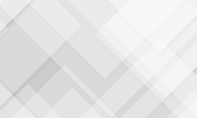 White and grey abstract technology banner design. Business concept geometric white and gray squares Pattern texture background. Design for brochure, banner, wedding card, cover, flyer.