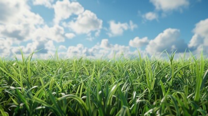 Fototapeta premium Grass background front view illustration generated by ai