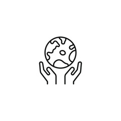 Save the planet icon vector. EPS 10 editable vector