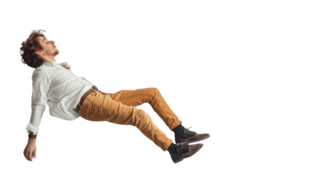 Casual Leaning Pose on transparent background