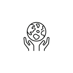 Save the planet icon vector. EPS 10 editable vector