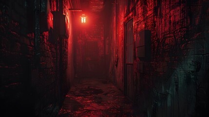 Captivating Facial Features and Disarming Smiles in a Dimly Lit Mysterious Alleyway