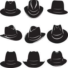 Dark Silhouette Shapes Vector Set