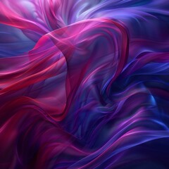 Obraz premium Abstract Digital Artwork with Flowing Pink and Purple Streams