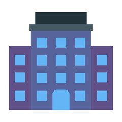 Hotel flat icon