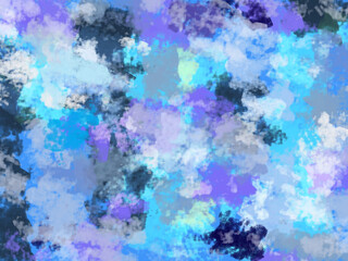 ブルー基調の油絵風テクスチャ。背景素材。