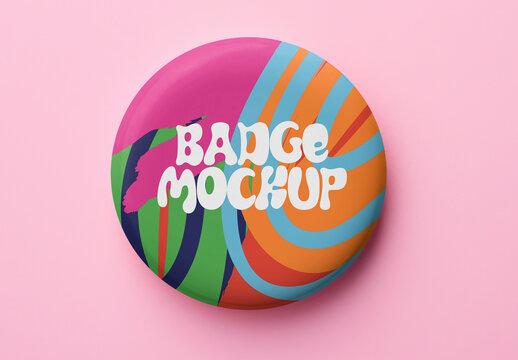 Pin Button Mockup With Generative AI