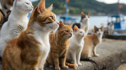 3. Witness the enchanting allure of Cat Island, Japan, where friendly feral cats outnumber humans, offering a delightful glimpse into a harmonious coexistence with nature.
