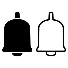 Bell icon. Notification icon. Bell button.