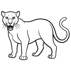 illustration of a panther vector line art design 