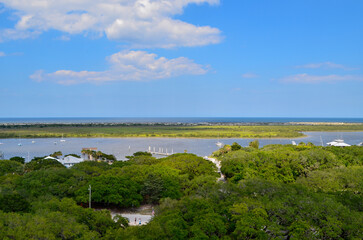 view of the river in the summer
