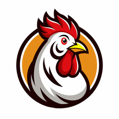 rooster and hen for restaurants icon vector art