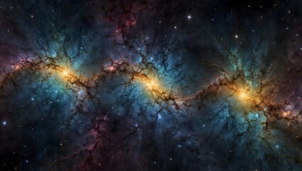 Fototapeta premium The mathematical beauty behind a fractal galaxy's formation ai_generated