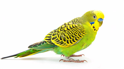 Fototapeta premium Budgerigar parrot isolated on the white background.