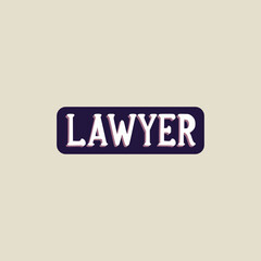 lawyer tshirt fashion sticker merchandise vector illustration template design
