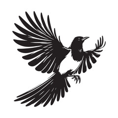Stylish magpie silhouette design - minimallest magpie vector