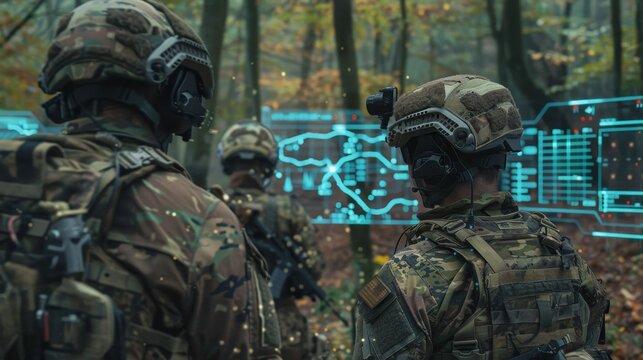 Harness holographic AR for tactical 3D terrain mapping in intelligent reconnaissance. - Powered by Adobe