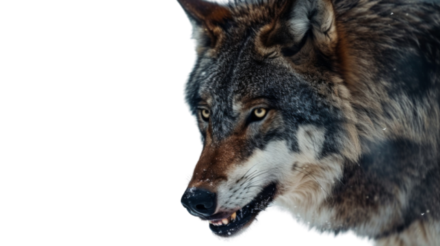 Wolf on transparent background 