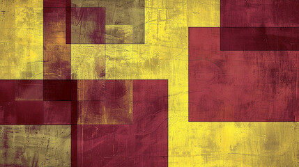 Fototapeta premium Maroon and Yellow Suprematism art background
