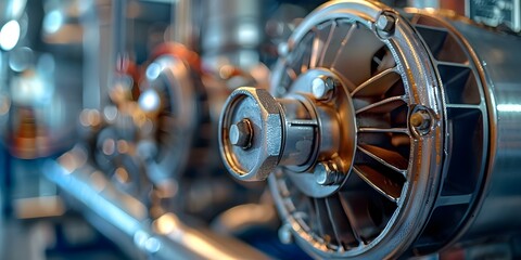 Obraz premium Optimize HVAC Efficiency by Regularly Maintaining Heat Exchangers for Peak Performance. Concept HVAC, Efficiency, Maintenance, Heat Exchangers, Peak Performance