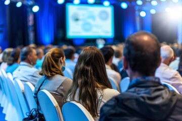 Attentive Audience Listening to a Presentation at a Conference